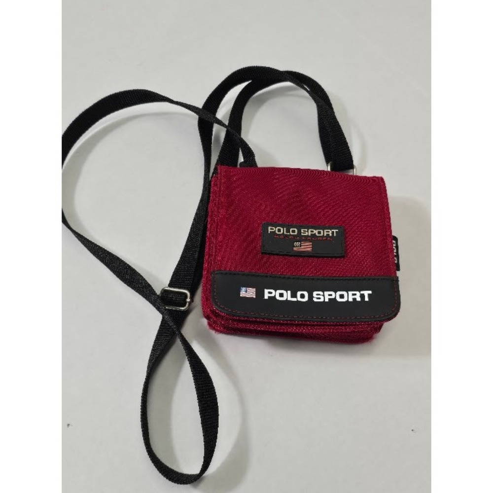 Polo Sport Ralph Lauren Crossbody Bag‎ Small Red Excellent Nylon Pouch